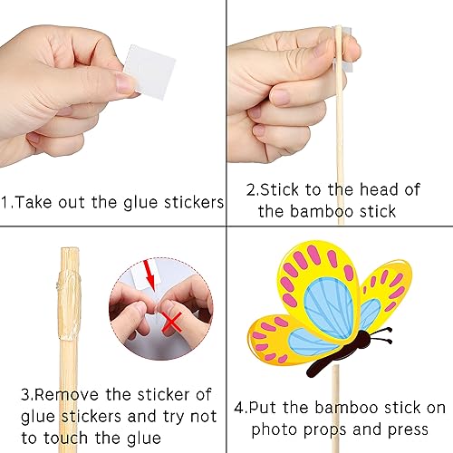 Miniatura 4 de BeYumi Paquete de 30 centros de mesa de mariposa primaverales Bobber para cupcakes, suministros de fiesta temática de mariposas, accesorios de