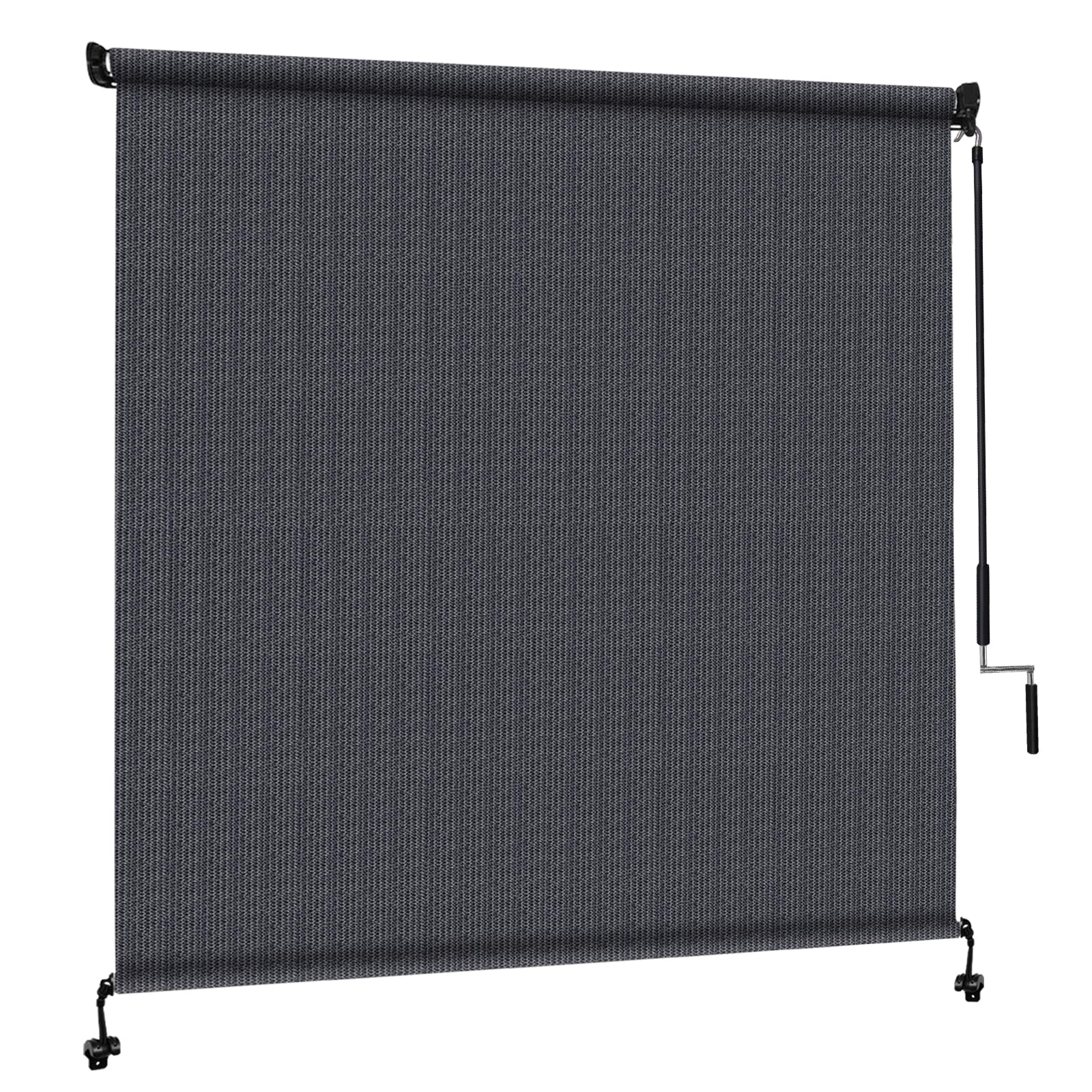 Custom Size Outdoor Roller Shades for Patio, Bluegrey