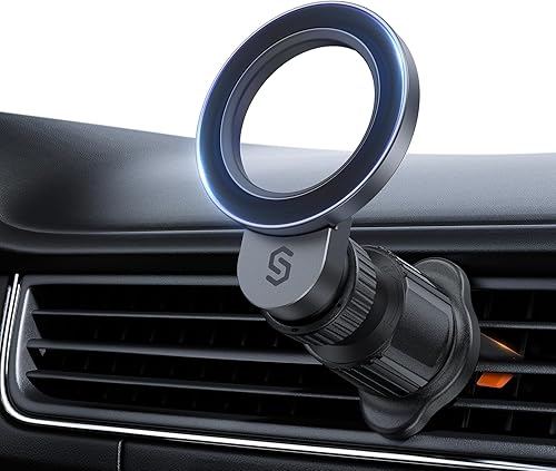 SYNCWIRE Soporte de coche MagSafe 360Imán más fuerte N55 Soporte magnético para teléfono para ventilación de automóvil, accesorios de ventilación de