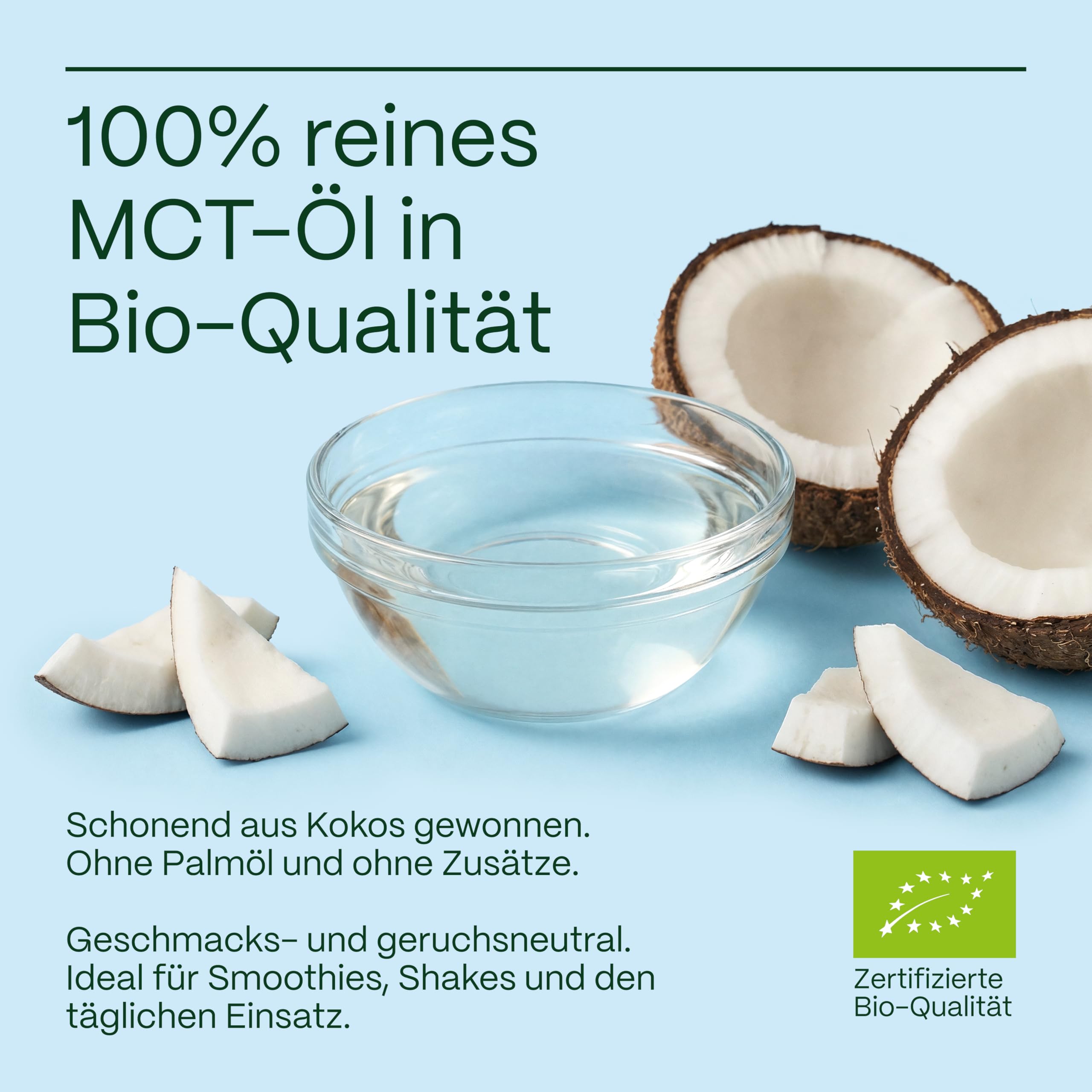 GreatVita Bio MCT Öl auf Kokosölbasis 2x 500 ml | 60% Caprylsäure (C8) & 40% Caprinsäure (C10) Fettsäuren | 100% reines MCT Oil geschmacksneutral - Zuckerfrei, GVO-frei