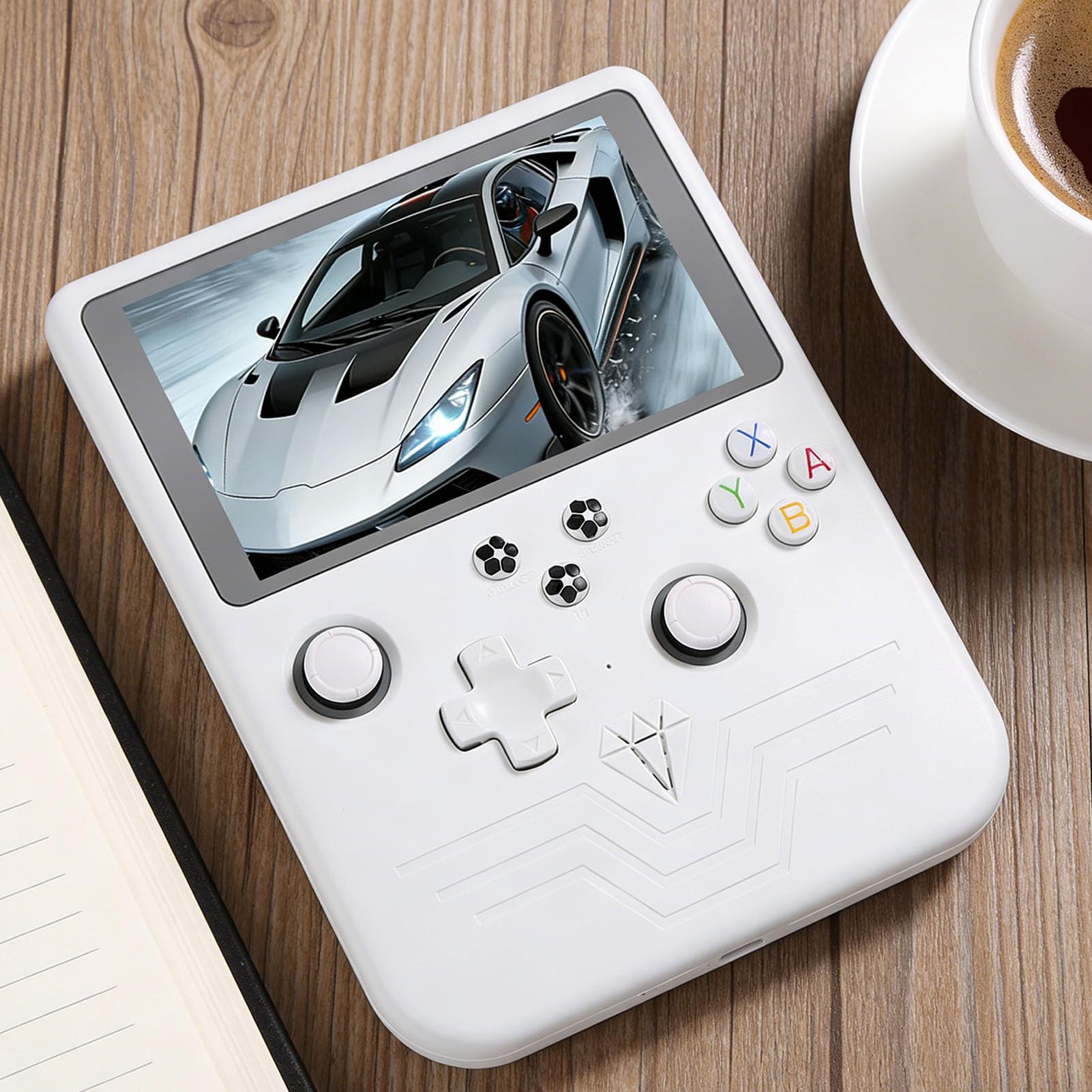 Generic Console di Gioco Portatile retrò Schermo Open Source da 6 Pollici con Batteria a Lunga Durata per Titoli retrò 3D 1 X Console di Gioco (WHITE)