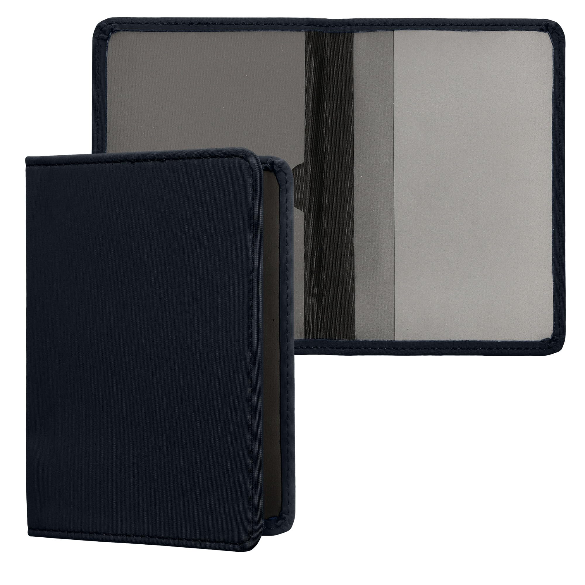kwmobile Custodia in Neoprene per Libretto Circolazione Auto - Cover Portalibretto con Scomparti per Tessere Patente - Foderina Porta Documenti nero