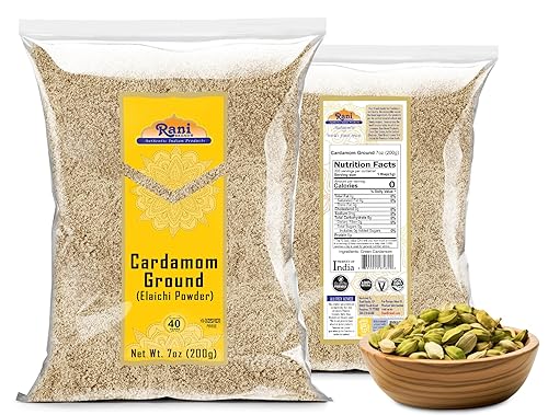 Miniatura 5 de Rani Cardamomo (Elachi) Molido, especia india en polvo, 7 onzas (7.05 oz)  Todo natural  Sin color añadido  Apto para gluten  Vegano  Sin OMG
