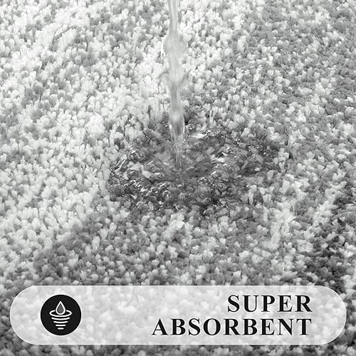 Vista 4 de Pauwer Juegos de Alfombras de Baño de 3 Piezas Alfombras de Ducha con Tapete de Inodoro de Contorno en Forma de U Tapetes de Baño de Microfibra