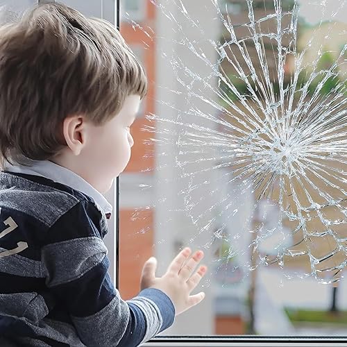 TOYOCO Película de seguridad transparente de 4 mil para ventana, anti roturas, película de seguridad inastillable para ventana, película de