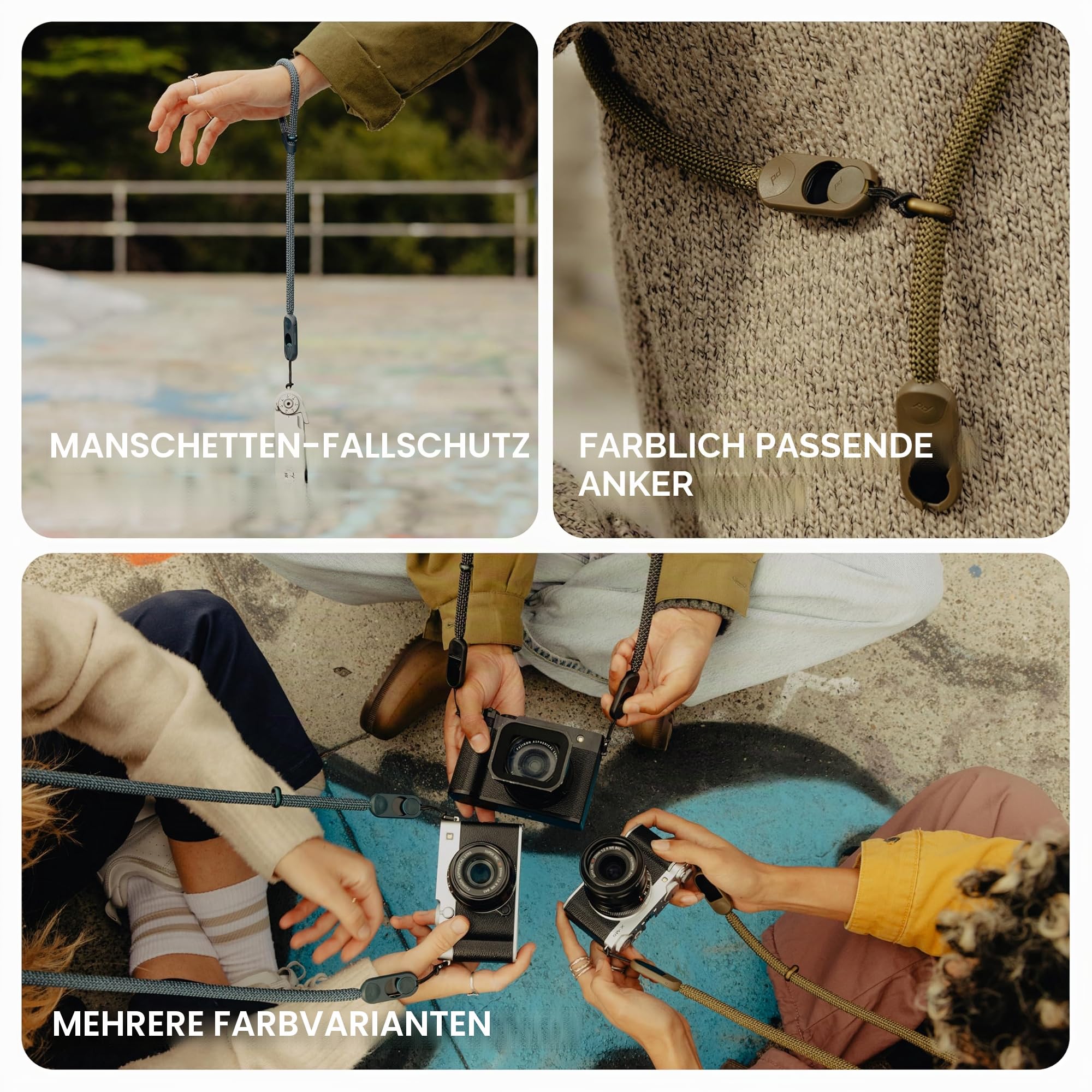 Peak Design Form Cuff Seil Kamera Handschlaufe, Ozean, kompatibel mit DSLR, 90.7 kg Kapazität, Kameragurte für Fotografen