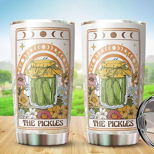 Miniatura 5 de ArtistryWay Regalo para los amantes de los pepinillos, regalos para agricultores, taza de viaje de pepinillos para mujeres, hombres, regalo para