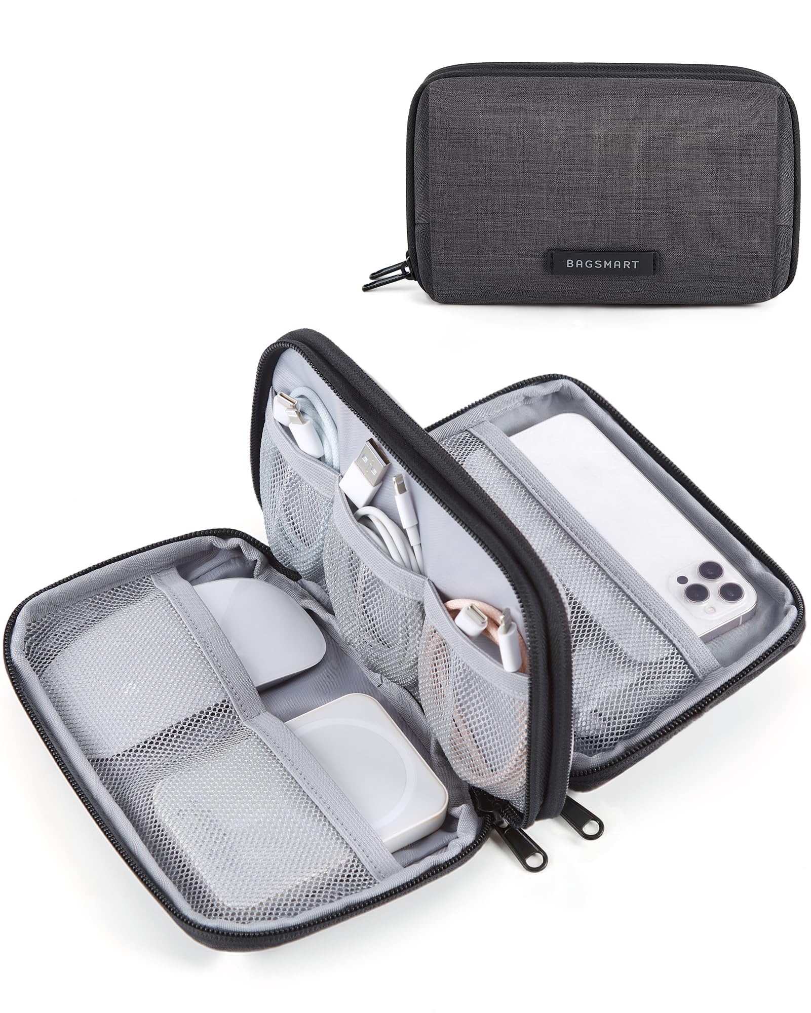 bagsmart Reisetasche für Elektronik-Organizer, Kabel-Ladekabel-Organizer für Handy-Ladezubehör