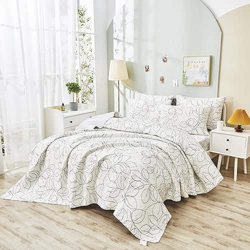 Miniatura 4 de Tache - Juego de colchacolcha de jardín con diseño floral, cálido, suave, festivo, tamaño matrimonial