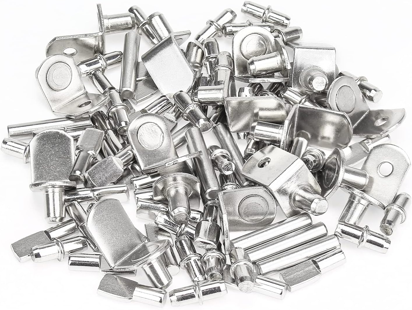 HELIFOUNER 86 Pieces 5 Styles Shelf Pins Kit, Nickel Plated Shelf Bracket Pegs, Cabinet Furniture Shelf Pins Support for Shelf Holes on Cabinets, Bookcases : Tools & Home Improvement