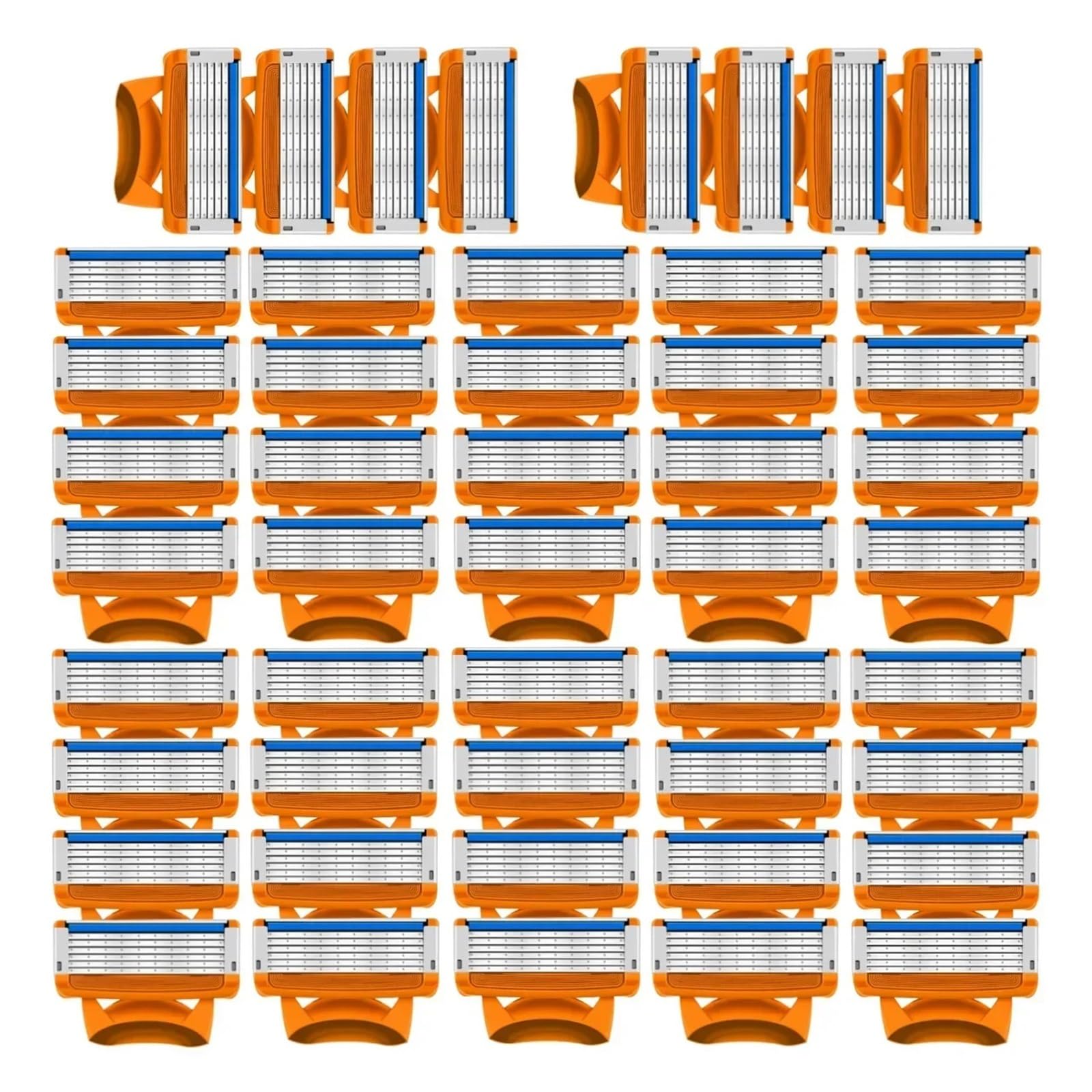 Rasoio da uomo a 5/6 strati compatibile con la sostituzione delle lame Fusion a 5 strati | Rasoio da barba potente for viso maschile, tagliacapelli for barba(48Pcs)