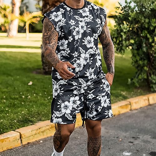 Miniatura 4 de MECH-ENG Men's Paisley Shorts Retro Graphic Athletic Running Mesh Lightweight Beach Summer Shorts