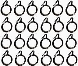 Plastic Curtain Rings 1.5 inches Brown Pack of 24 Pieces