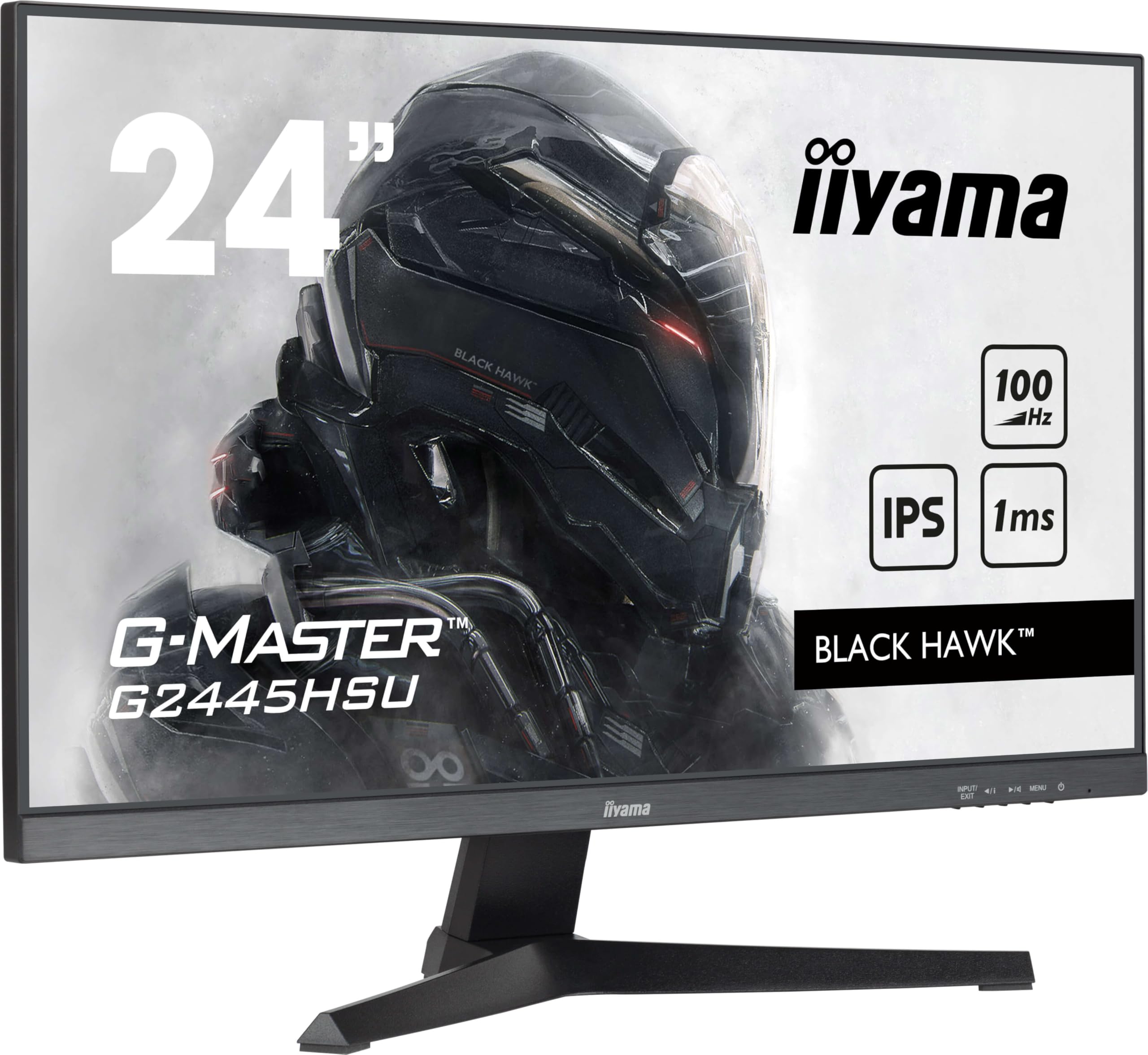 iiyama G-Master Black Hawk G2441HSU-B1 Écran 23.8" IPS 1920x1080@144Hz 1ms 350cd 1500:1 Haut-parleurs HDMI/DP/USB HUB (2x2.0) Black Tuner PC Gamer