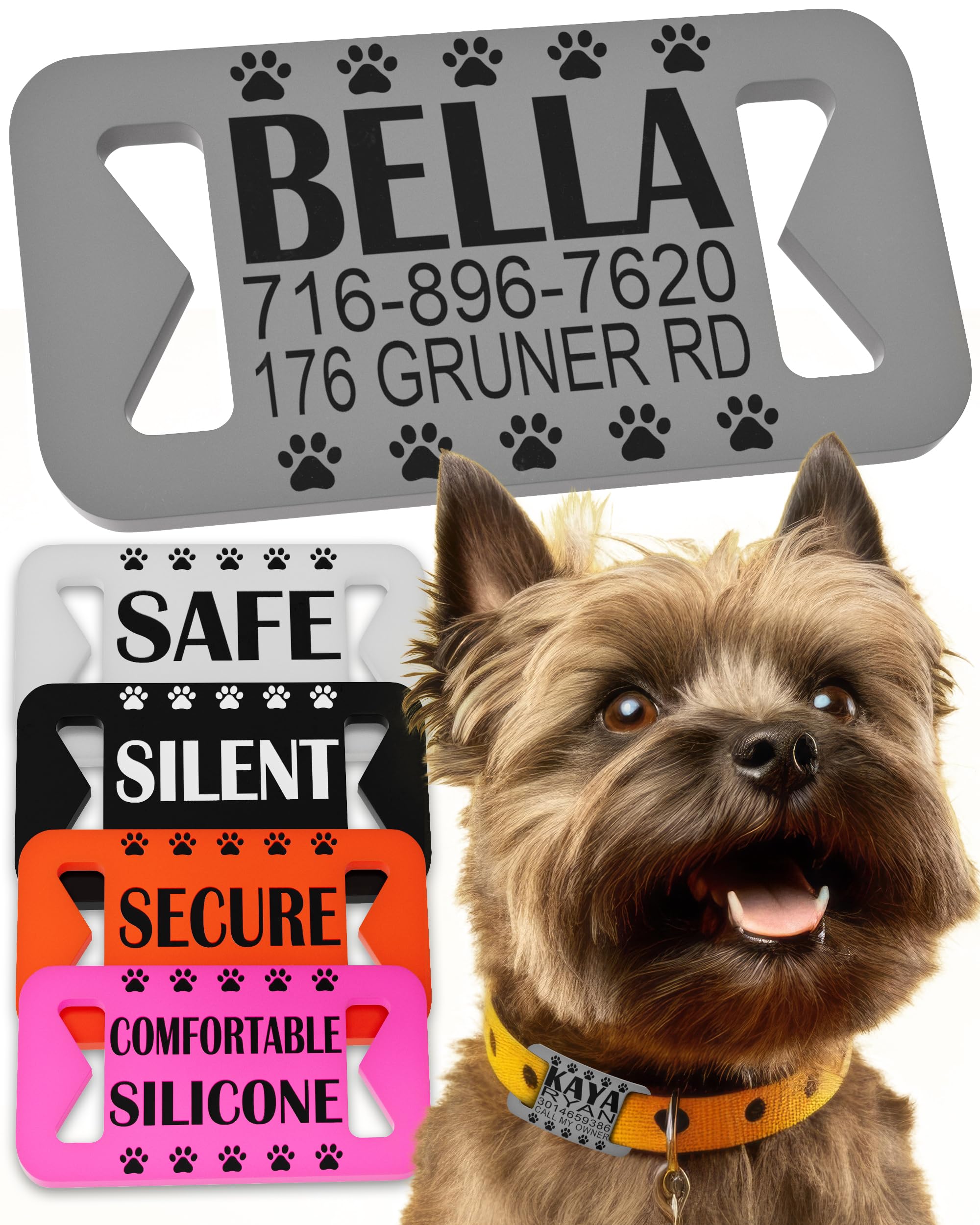 Dog Collar Tag Silicone