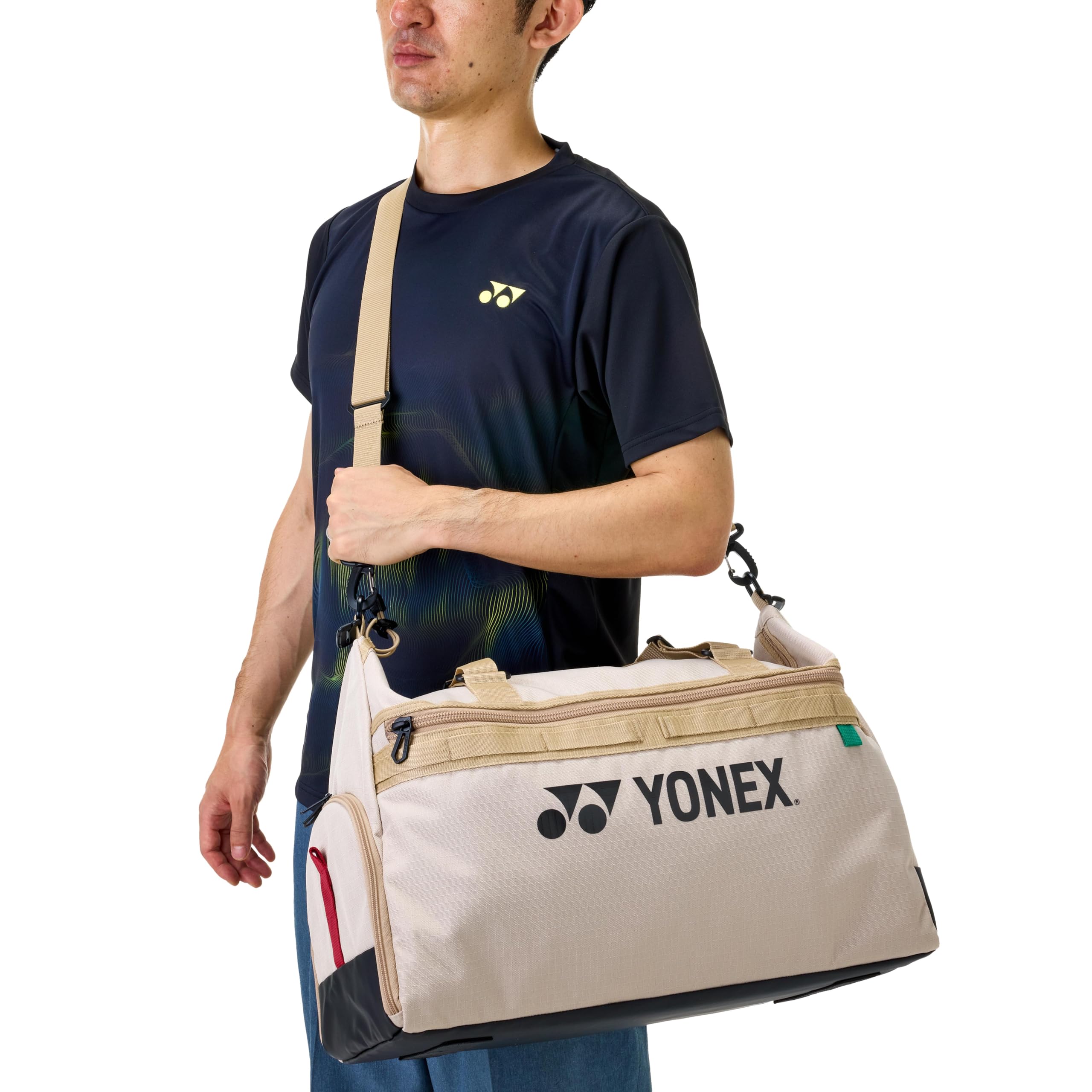 YONEX Gearlogic - Borsa da torneo, robusta e leggera, multi-scomparto, per attrezzatura da tennis, sport, da viaggio, con 2 divisori personalizzabili e scomparto per scarpe