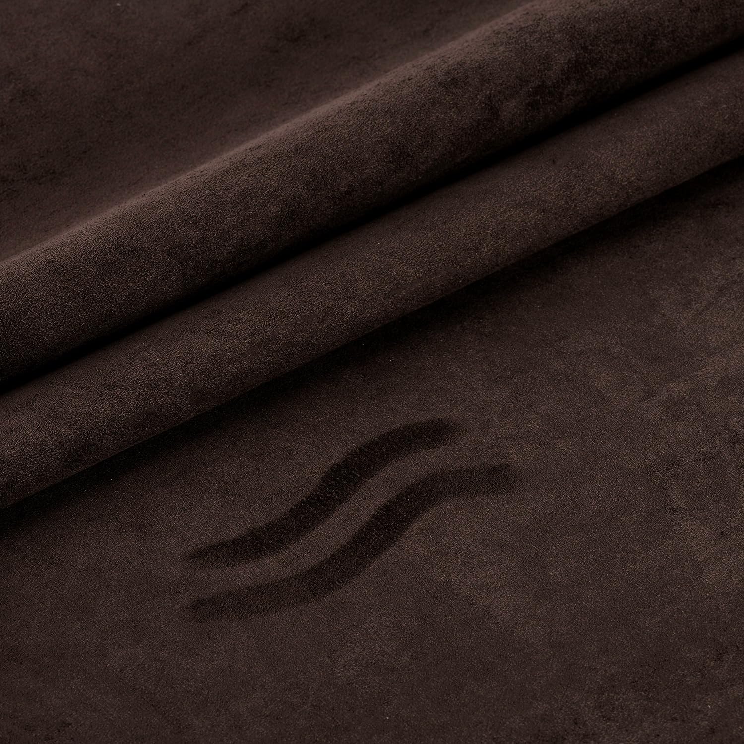 Parche de reparación autoadhesivo de gamuza sintética de 16 x 59 pulgadas, parches de tela de gamuza con respaldo adhesivo para interior de coche, cajas de joyería (café oscuro)