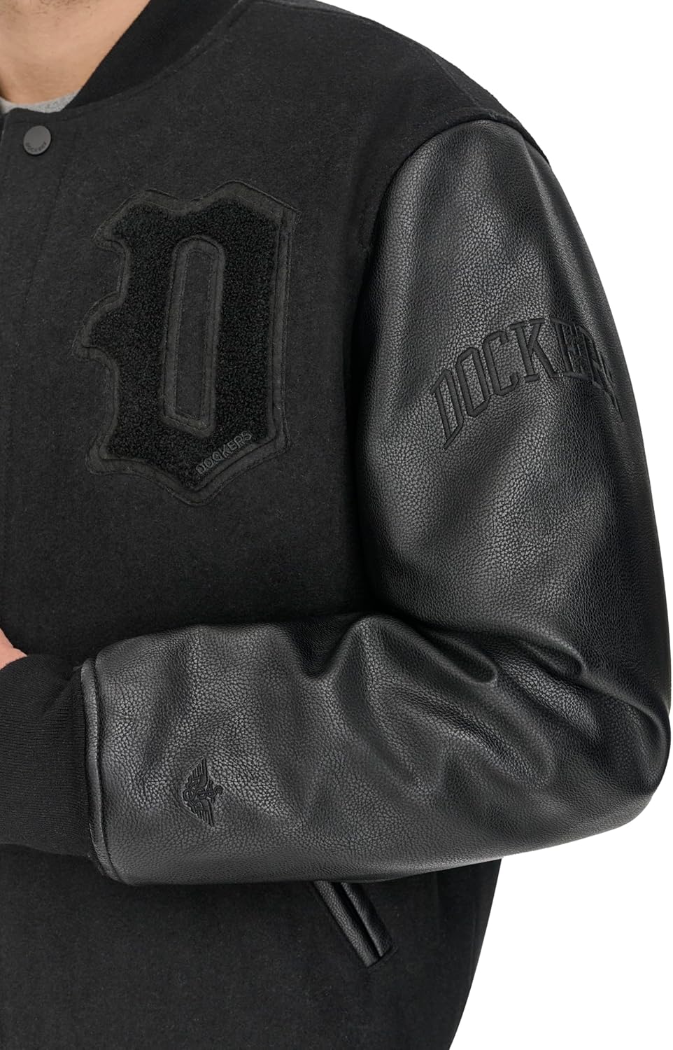 DOCKERS Men's Monogram Varsity Bomber Jacket - Image 7