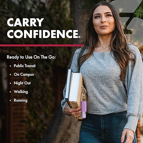 Miniatura 6 de SABRE Spray de pimienta con tapa abatible rápida, espray OC de máxima fuerza policial, llavero para un fácil transporte y acceso rápido, agarre de