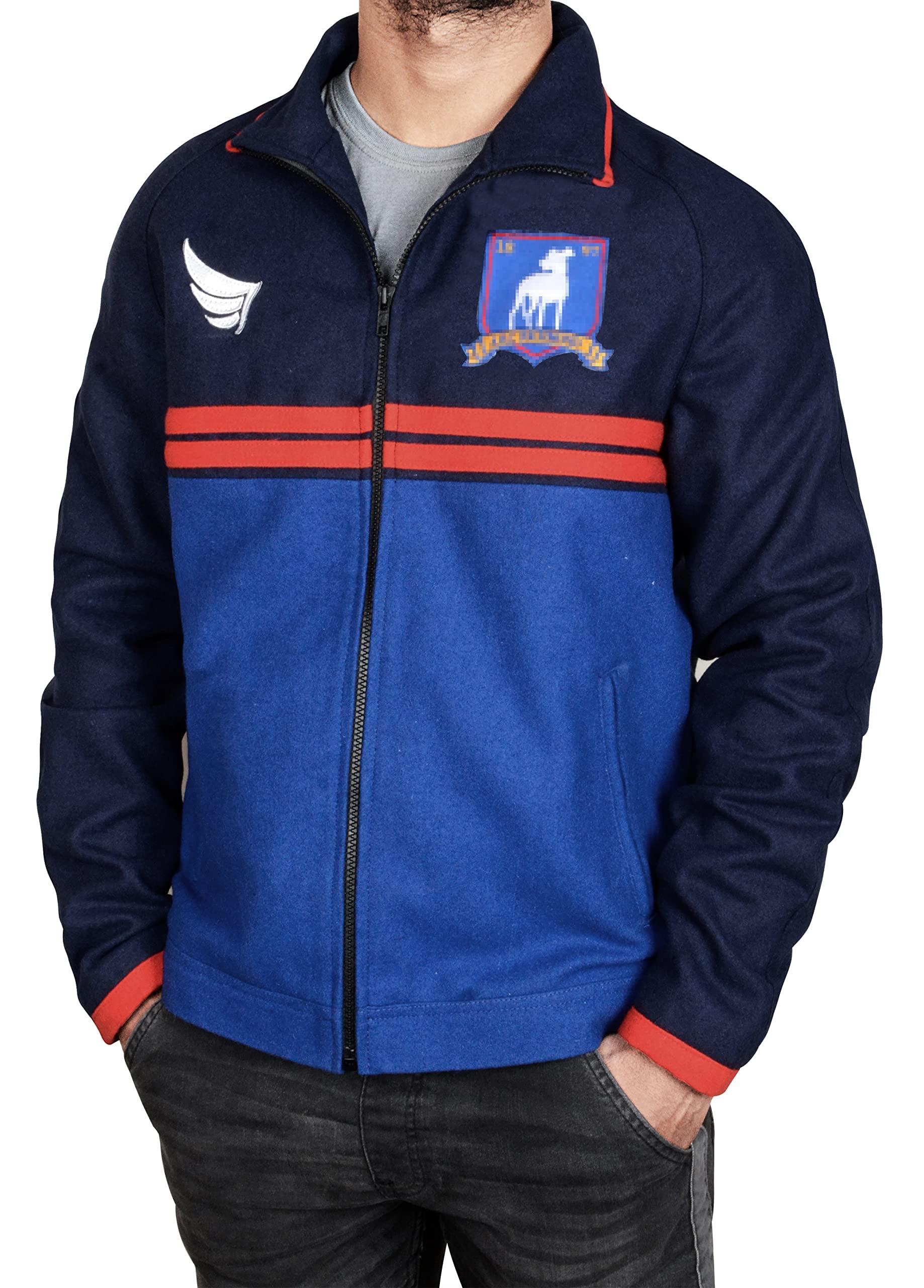 fashion_first Mens Blue Fleece Wool Track Jacket-picture-33