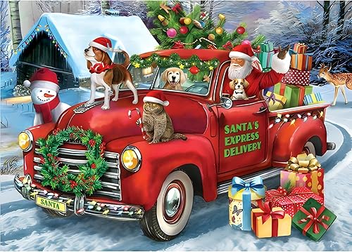 MOGTAA Kits de arte de diamantes de Navidad para adultos, kits de pintura de diamantes de invierno para principiantes, kits de puntos de diamante