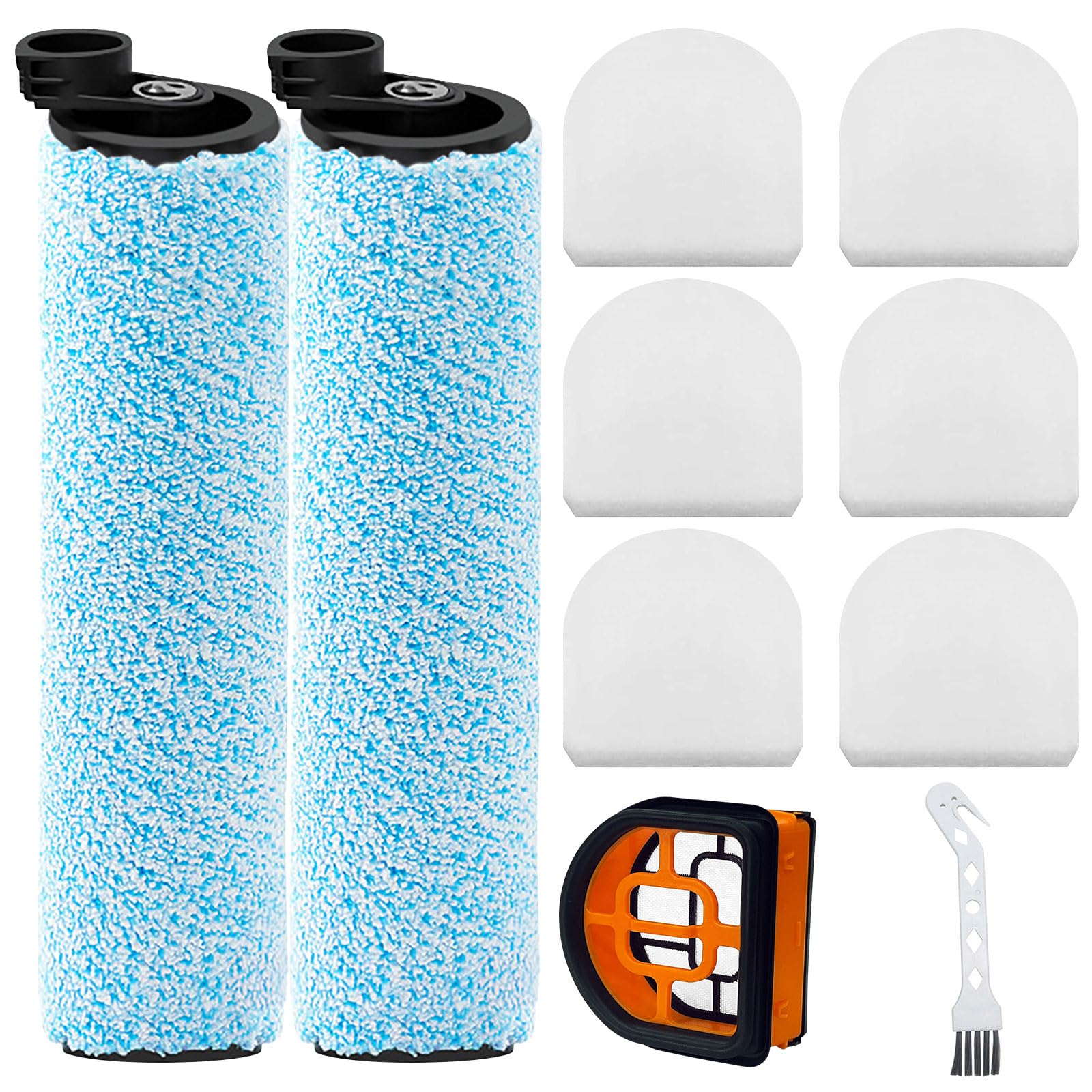 Mekalero Roller Brushes Foam Vacuum Cleaners Accessories for WD161, WD261, AW261 Efficient Maintenance Enduring Replacement Filter and Roller