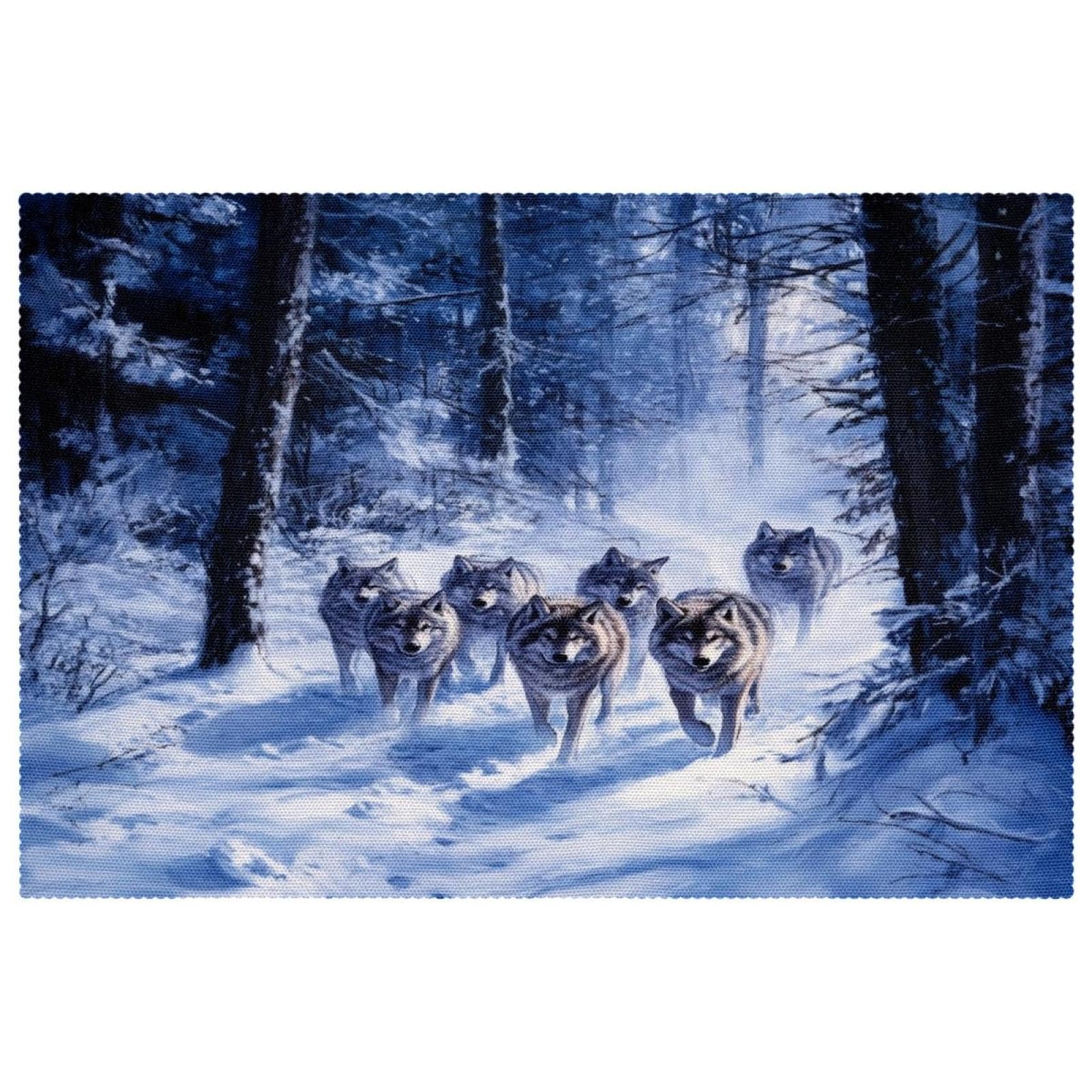 Sets de table antidérapants et résistants à la chaleur Dark Forest, lot de 6