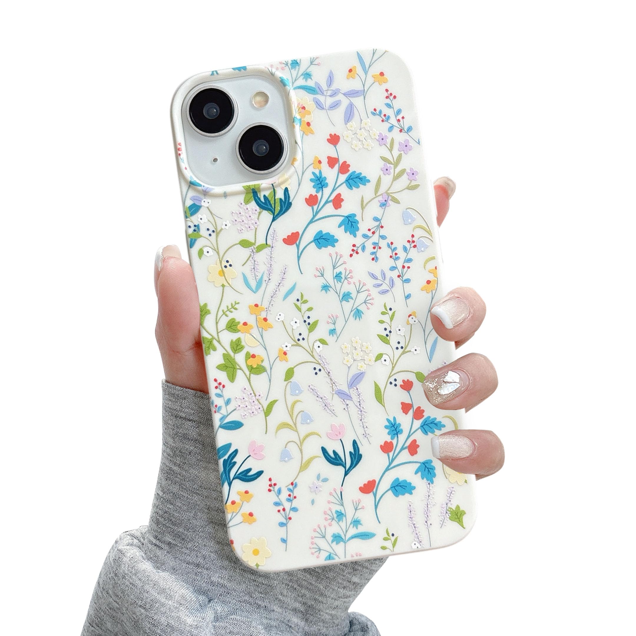 Housse iPhone 17 Pro souple mince et antichocs à motif fleurs colorées pour femme