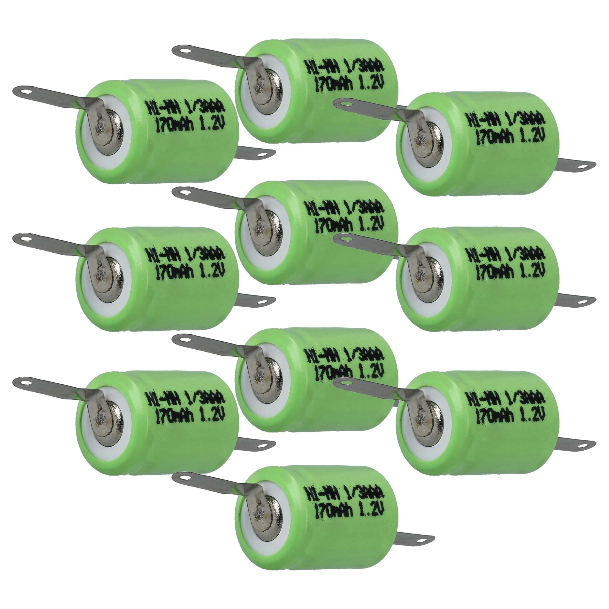 vhbw 10x Batteries Remplacement pour 1/3AAA
