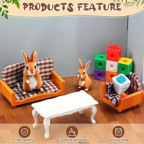 Miniatura 4 de Sintuff 200 piezas de suelo de casa de muñecas en miniatura marrón pálido, mini tablas de piso de casa de muñecas de madera para casa de muñecas a