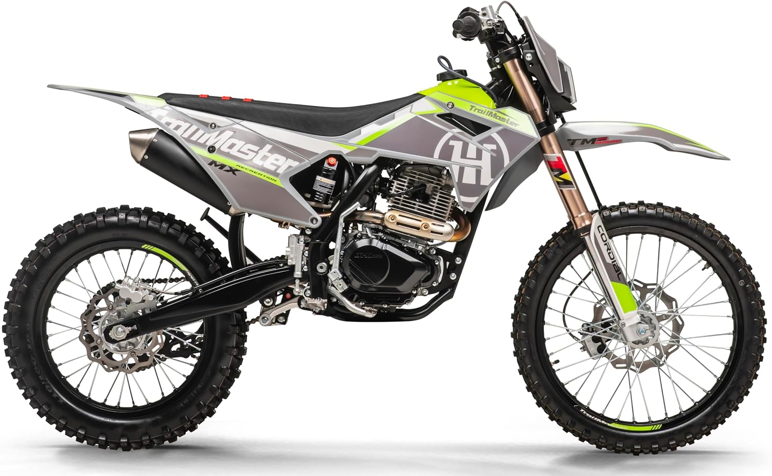 Trailmaster JHL Pro Series TM MX250 Pro Dirt Bike Electric Start, Extended Frame, 21 inch Front tire, 35.4" seat Height Manual Trans