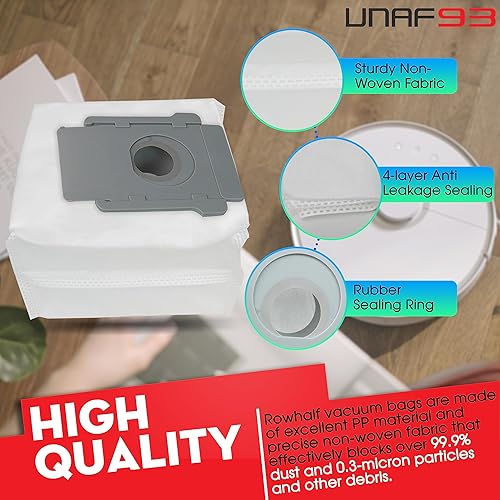 Miniatura 6 de 12 bolsas de vacío que reemplazan iRobot Roomba bolsas i, S, J Series para iRobot Roomba i1+ i3 i3+(3550) i4 i4+ i6 i6+ i7 i7+(7550) i7Plus i8 i8+