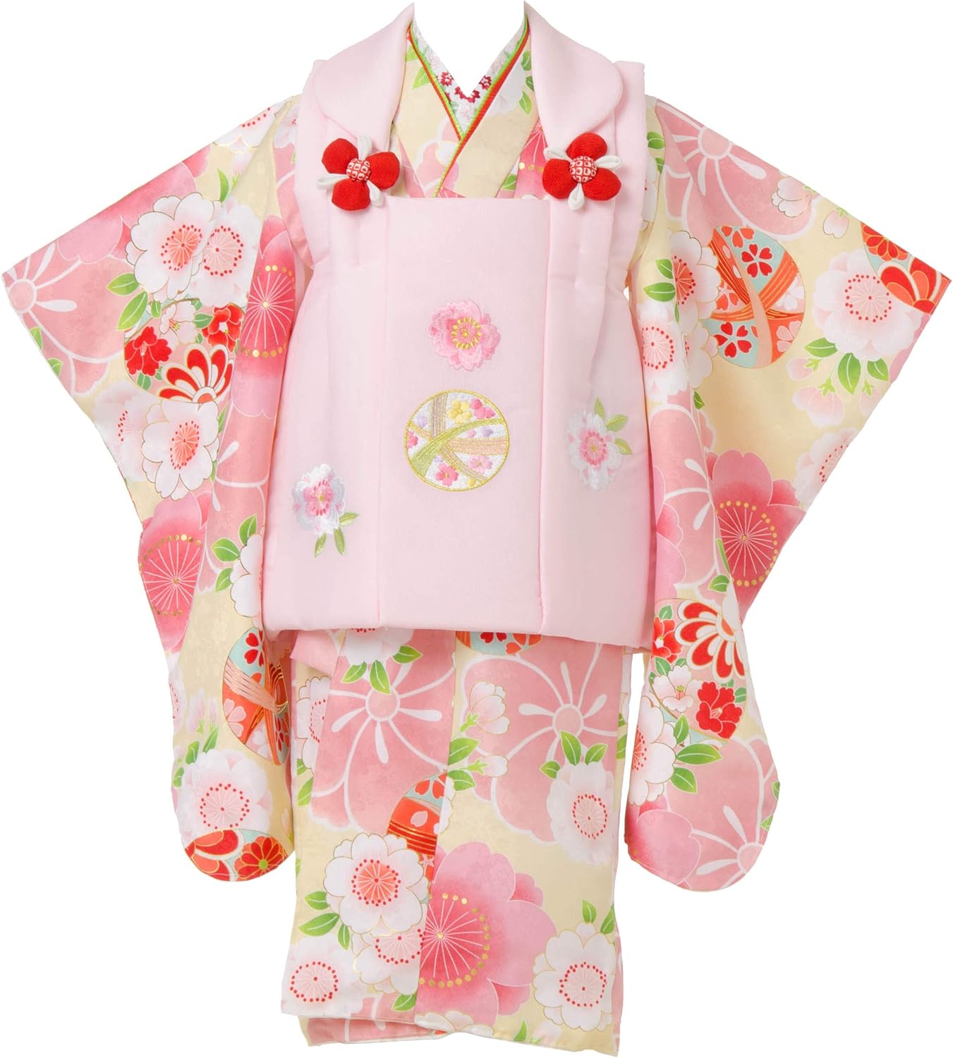 鹿の子柄♡七五三　7歳　女の子　フルセット　一式　赤系　ゴールド　黒 楽天市場】【レンタル】七五三 7歳 女の子 女 着物 着物レンタル