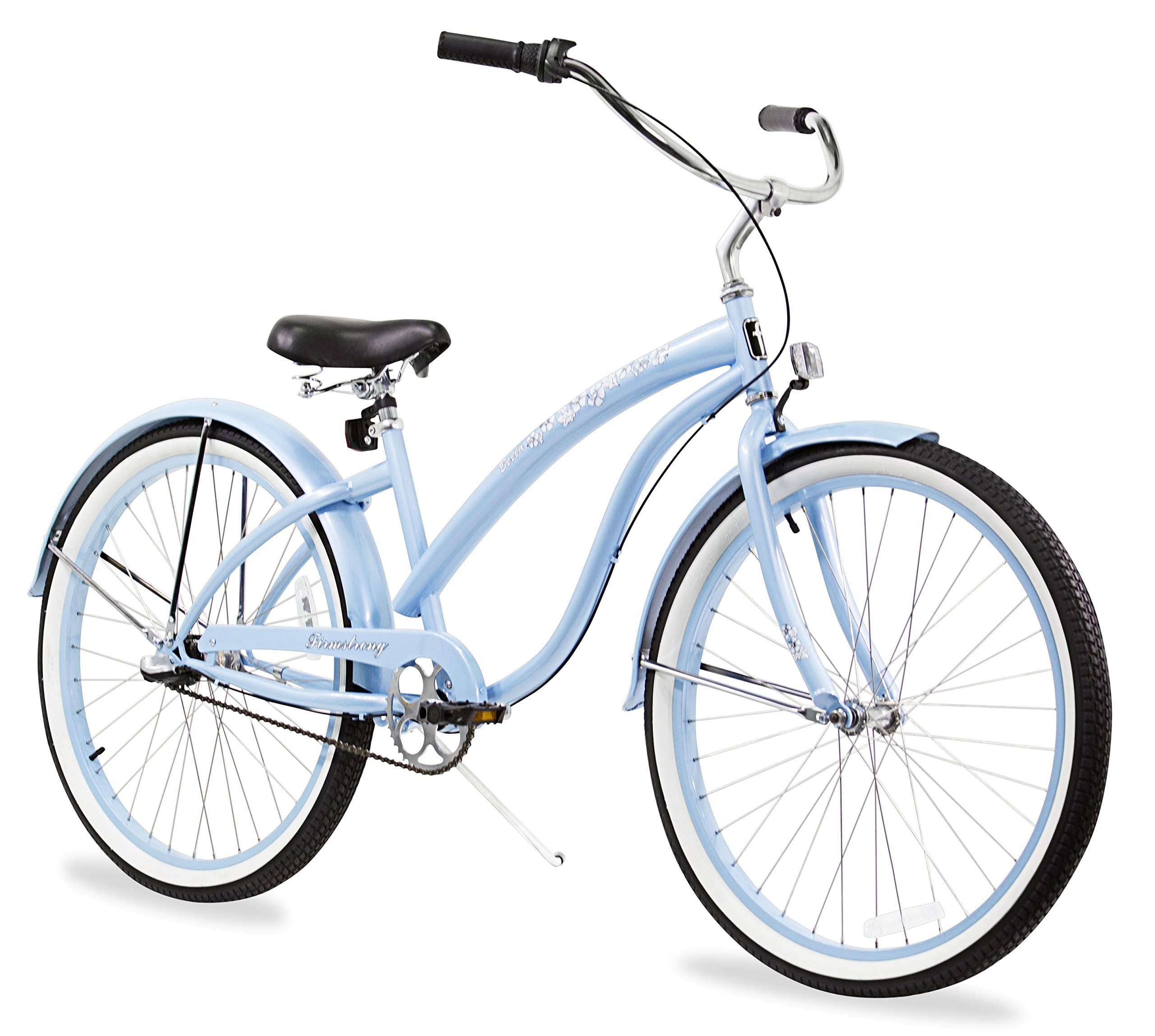 Firmstrong Bella Classic Women's Beach Cruiser Bike, Speed Hybrid  Bicycle, 26 Inch Wheels, Baby Blue