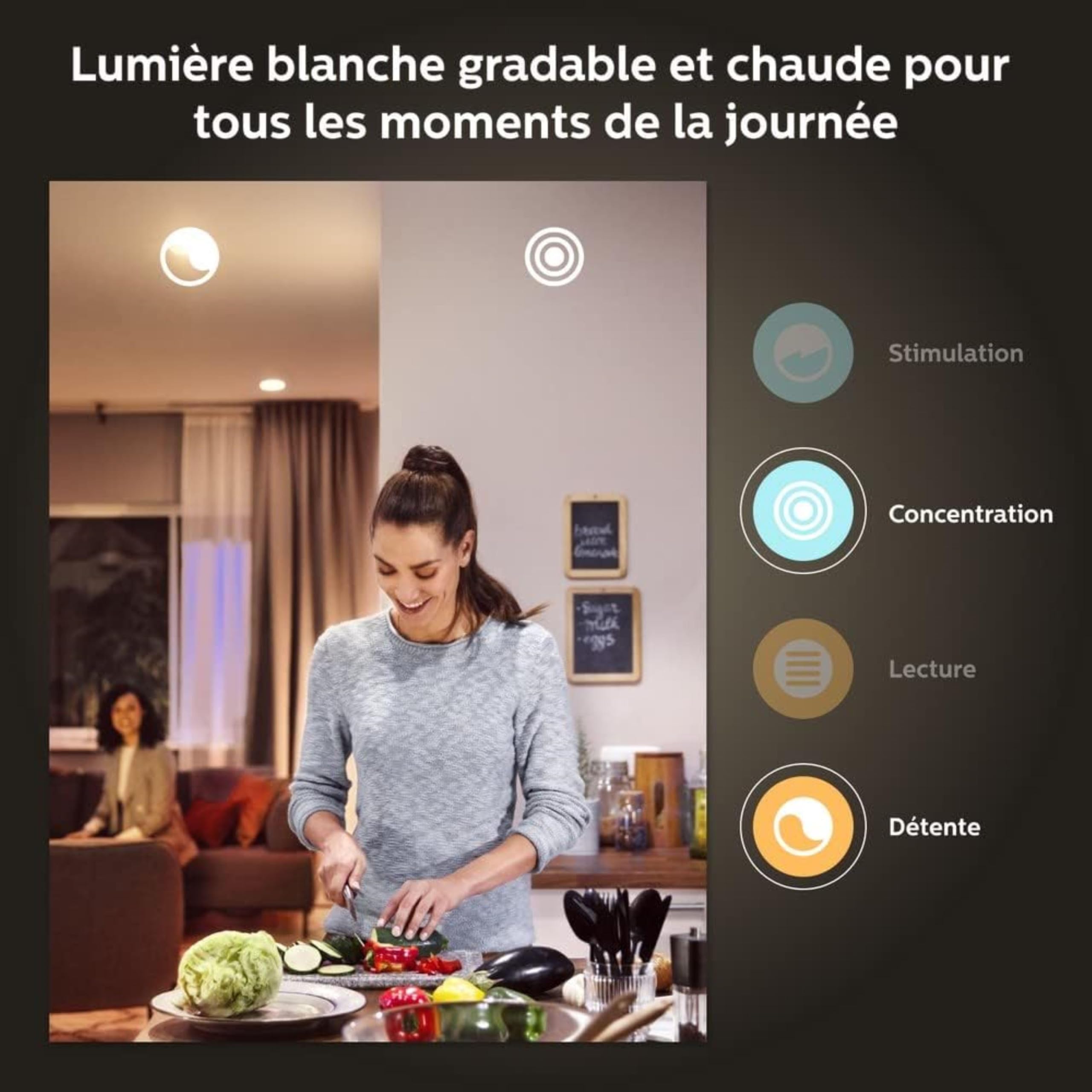 Philips Hue White and Color Ambiance Ampoule LED connectée Pack de 3, culot GU10, 350 lumens (équivalent 50W). Compatible Bluetooth. Fonctionne avec Alexa, Google Assistant et Apple HomeKit