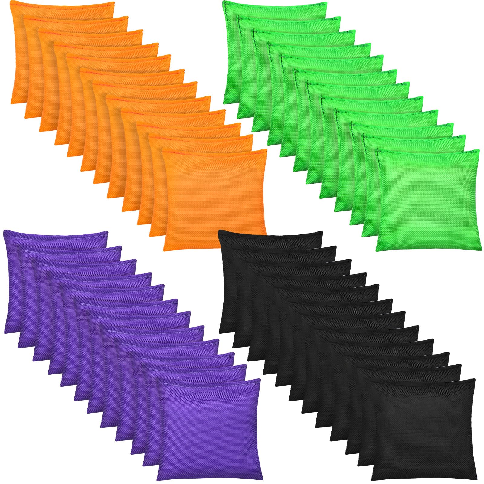 Jenaai Bean Bags for Cornhole Tossing, 2.6" Nylon, 48 Pcs, Dark Color