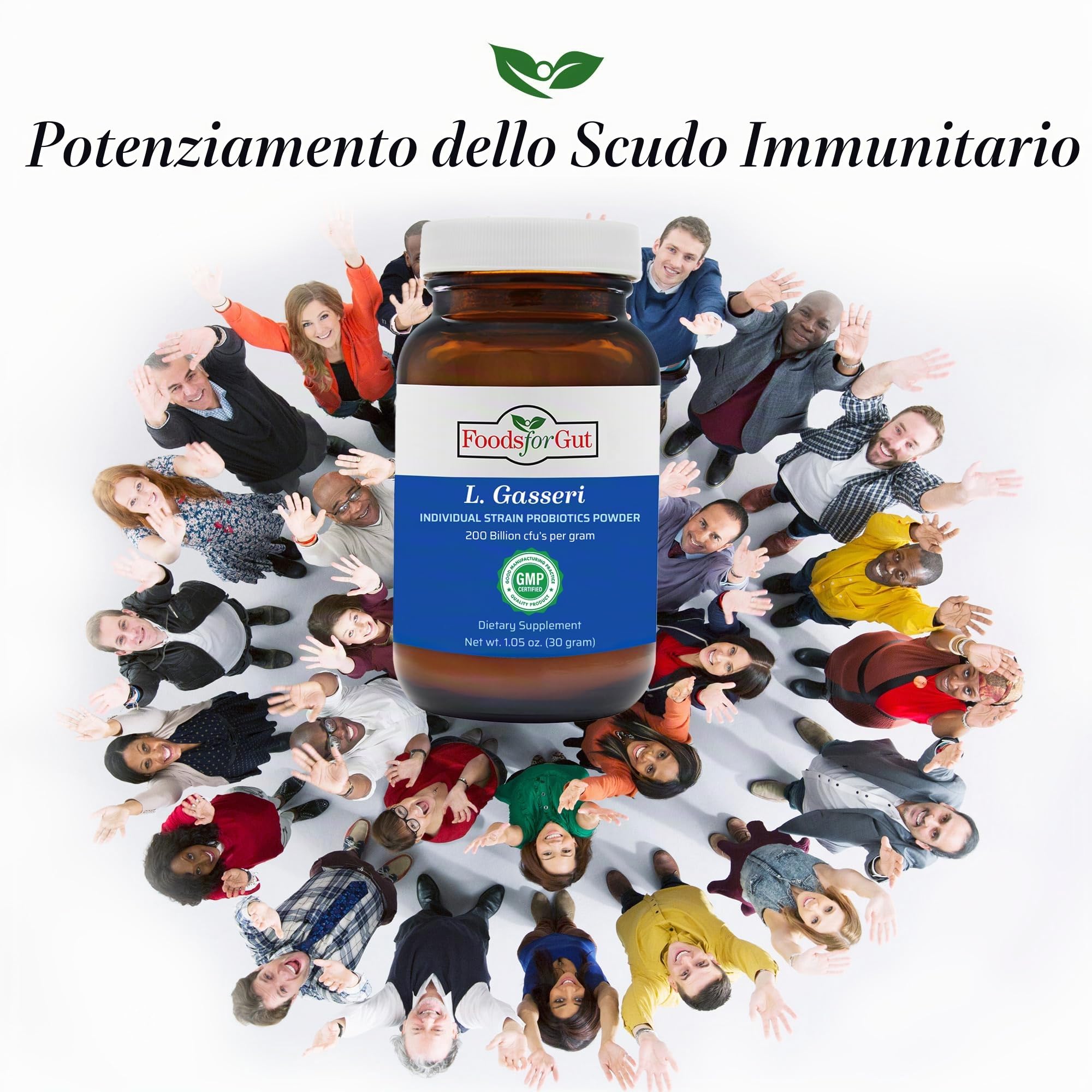 Foods For Gut Lactobacillus Gasseri Probiotic Powder 200 Billion cfu's | Made in USA | Weight Control | Promote a Well-Balanced microbiome | High Potency | L.Gasseri | 30 Grams (1.05 Oz)