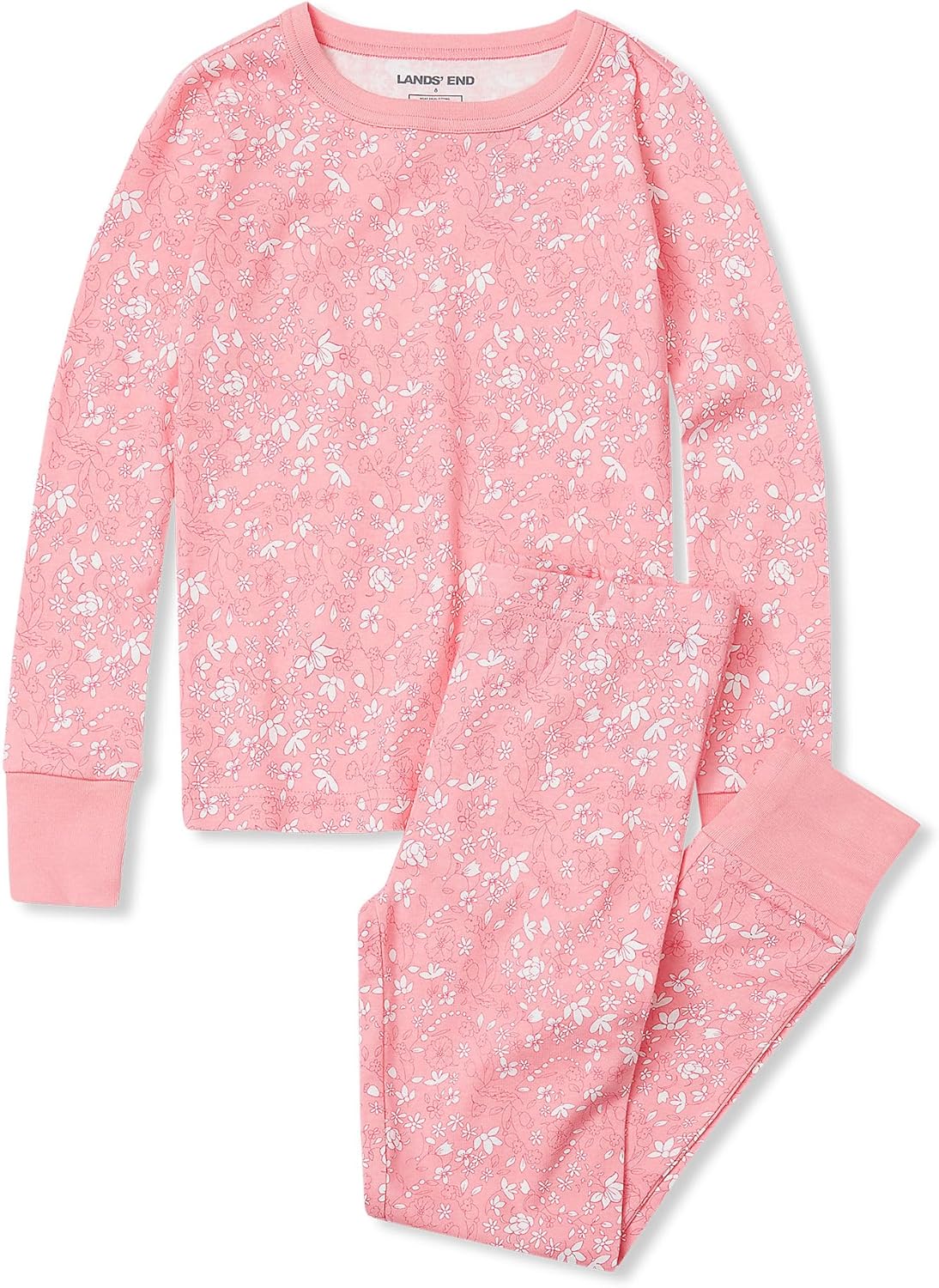 Lands' End Kids Pattern Snug Fit Pajama Set