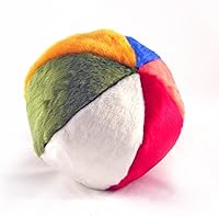Fluff & Tuff 7-Inch Beach Ball Plush Dog Toy with Squeaker - Durable Double-Stitched Chew Toy for Dogs