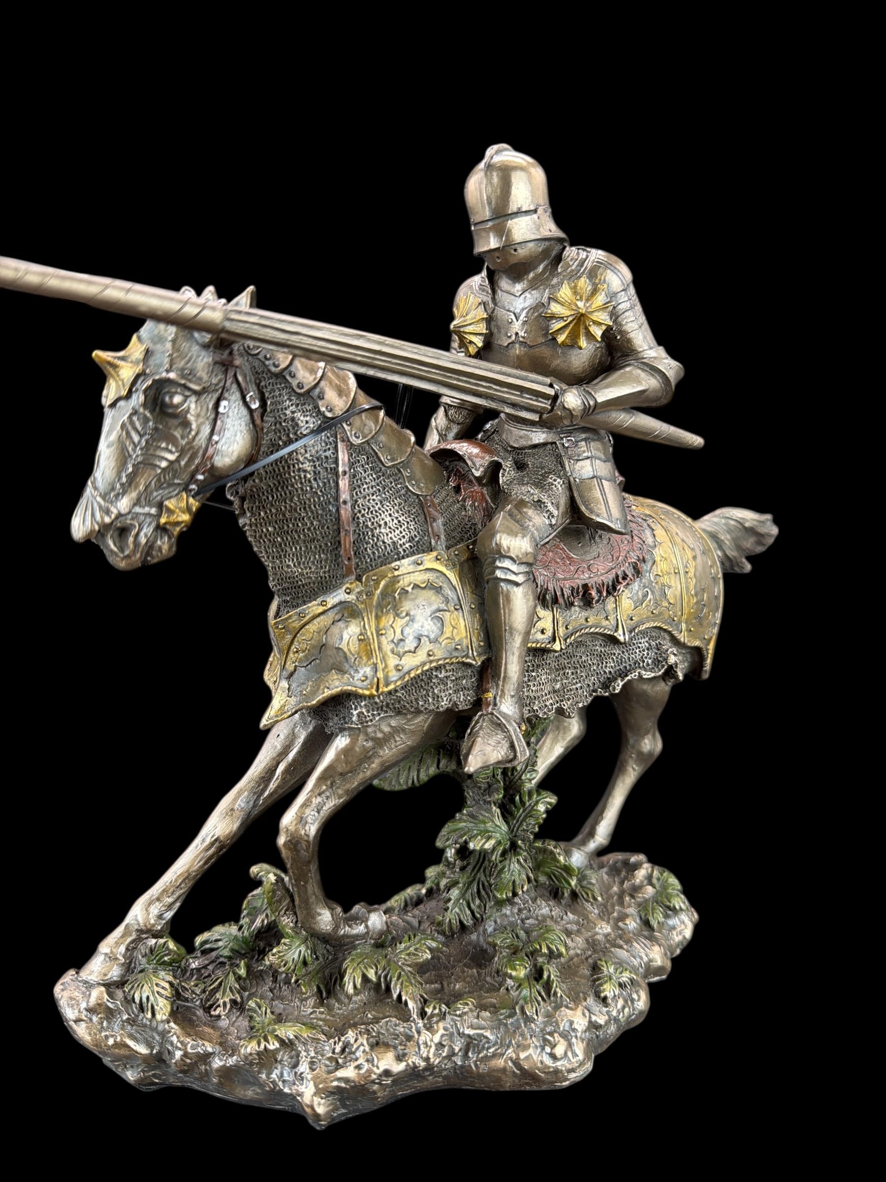 57 SPECIAL REPLICAS Rzeźba dekoracyjna figurka duży rycerz konny z lancą - figurka jako prezent do salonu, dekoracja figurki, dekoracja