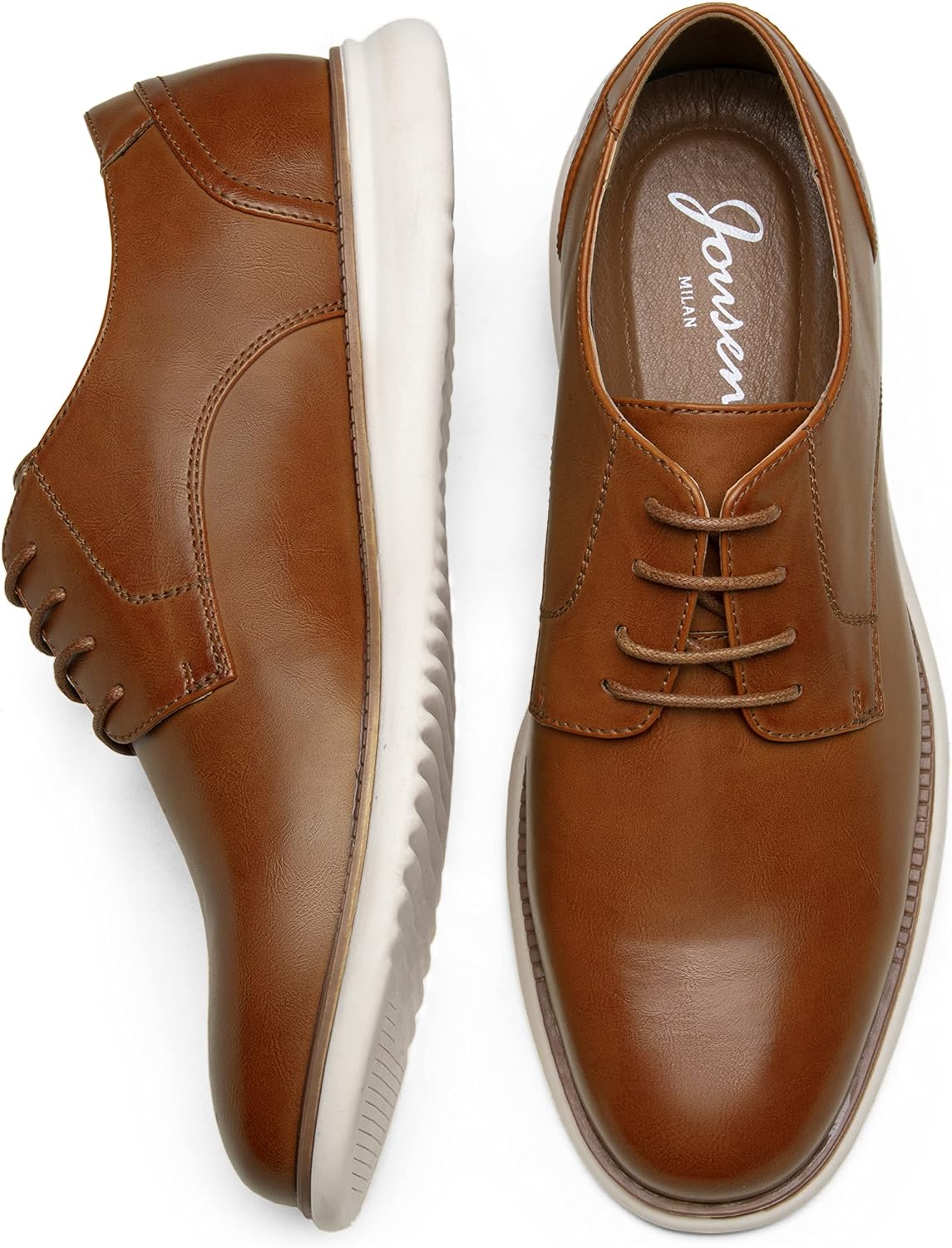 Jousen Men's Dress Shoes Casual Plain Toe Oxfords Shoes