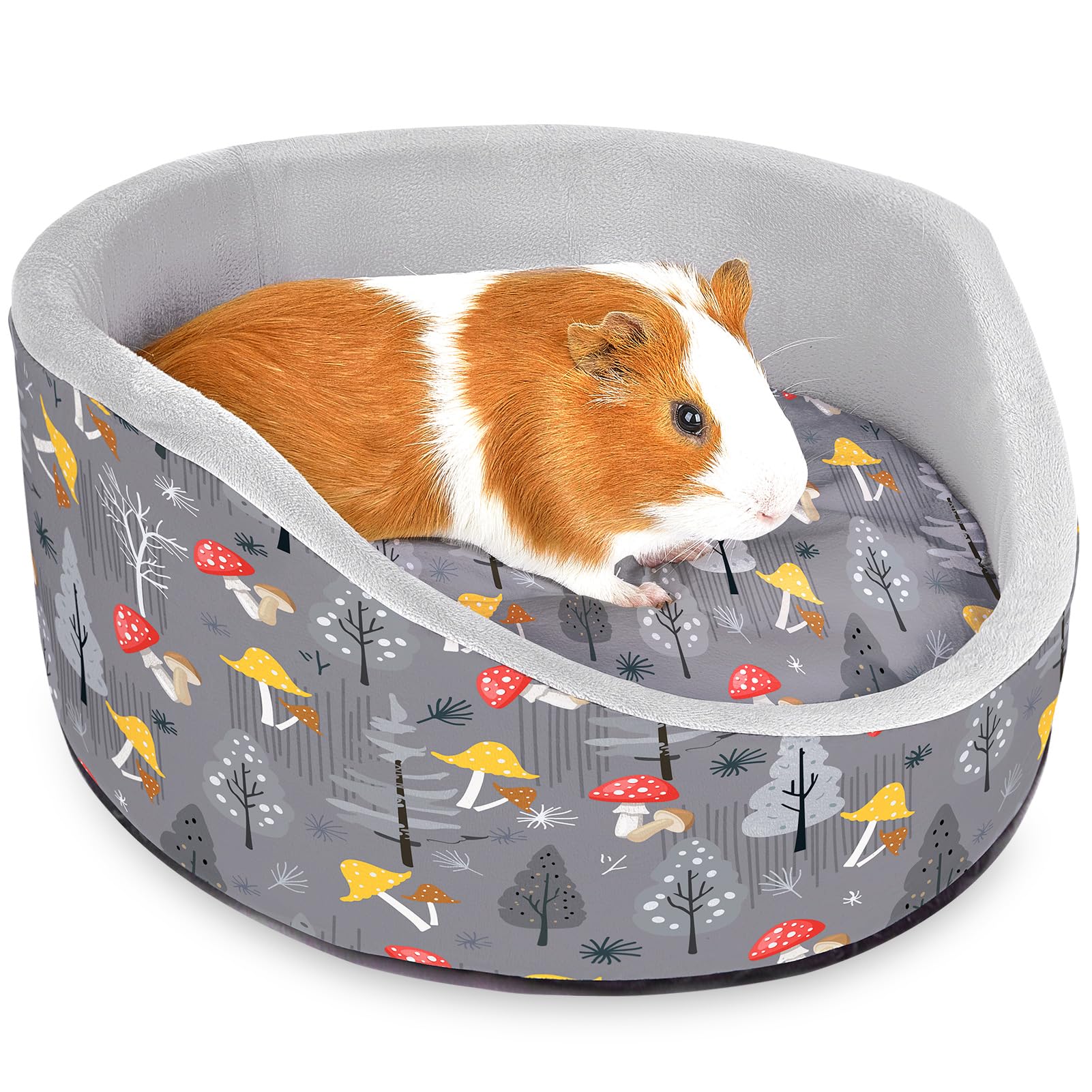 Glittme Soft Rabbit & Guinea Pig Bed - Thick Removable Mat, Machine Washable, Cozy Cuddler Cup Bed for Guinea Pig, Rabbit, Ferret