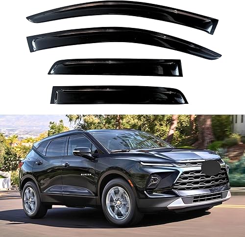 Miniatura 424 de KPY Moldura deflectora de viento con protección contra la lluvia compatible con Mazda 6 Sedan 2004-2013, 4 unidades, para ventana lateral