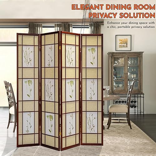 Miniatura 10 de Legacy Decor Divisor de habitación de 3 paneles  Pantalla de privacidad portátil y plegable independiente para habitación  Pantalla de tocador