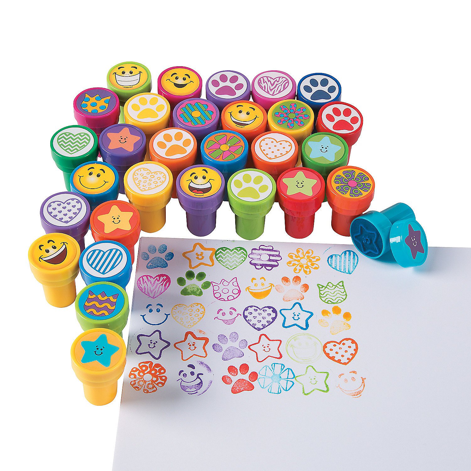 Fun ExpressSuper Mega Stamper Assortment - (210 stampers)- Stationery - Arts & Crafts- Self Inking - School Supplies -Favors