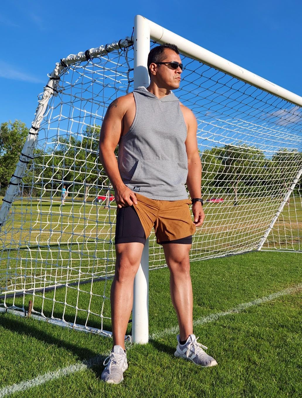 maamgic Mens Running Shorts with Compression Liner 5" Quick Dry Workout Shorts Anti-Chafe Gym Shorts 2 in 1 Athletic Shorts - Image 2