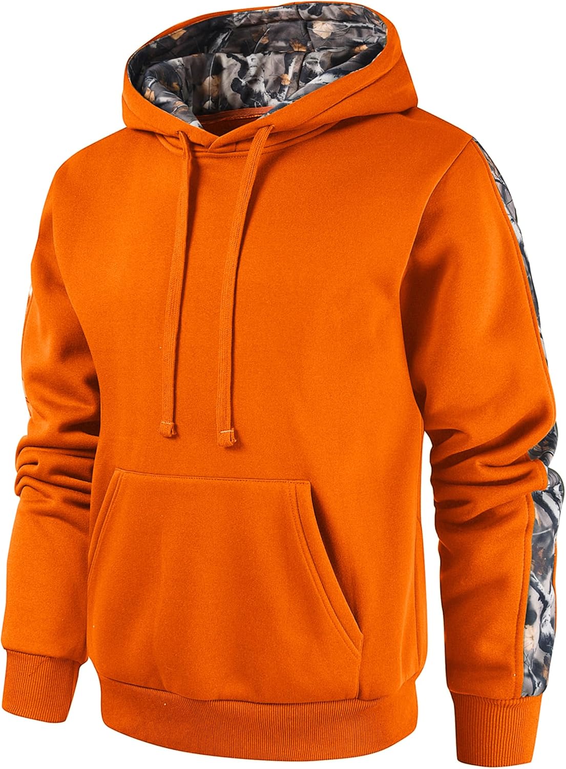 Leidowei Men's Camo Outfitter Fleece Hoodie Pullover Long Sleeve Casual Sweatshirt with Pocket