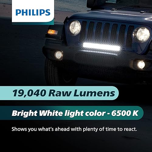 Miniatura 3 de Philips Ultinon Drive - Barra de luz LED de doble fila de 20 pulgadas | Combo de inundación puntual con 19040 lúmenes crudos | Luz de trabajo de