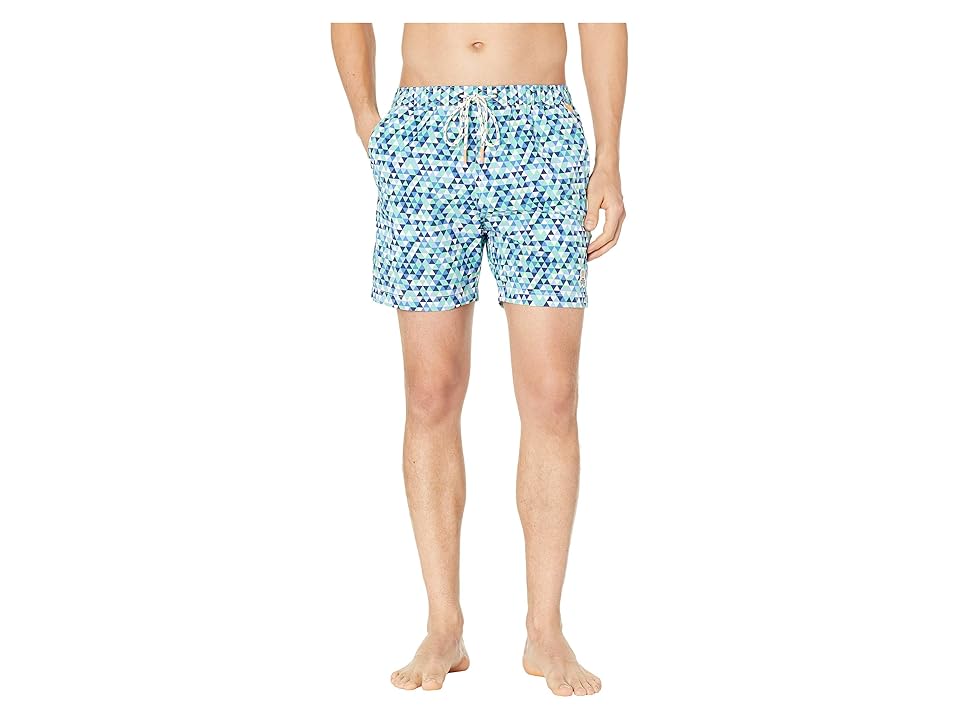 

Psycho Bunny Geo-Triangle Swim Trunks (Blue Print) Men's Swimwear