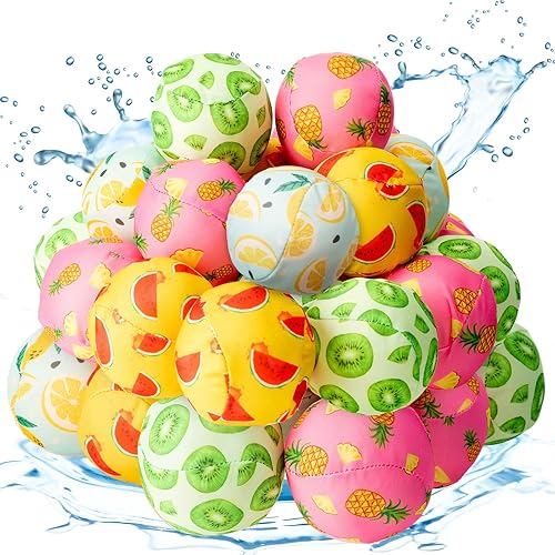 48 bolas de agua absorbentes de agua de 3 pulgadas, lucha contra el agua, patrones suaves del océano, bolas de bombas rebotantes, juegos de piscina,